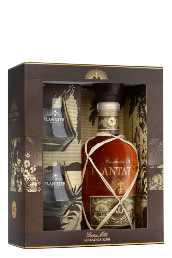 Plantation XO 20th Anniversary Rum 70cl +glasses giftbox
